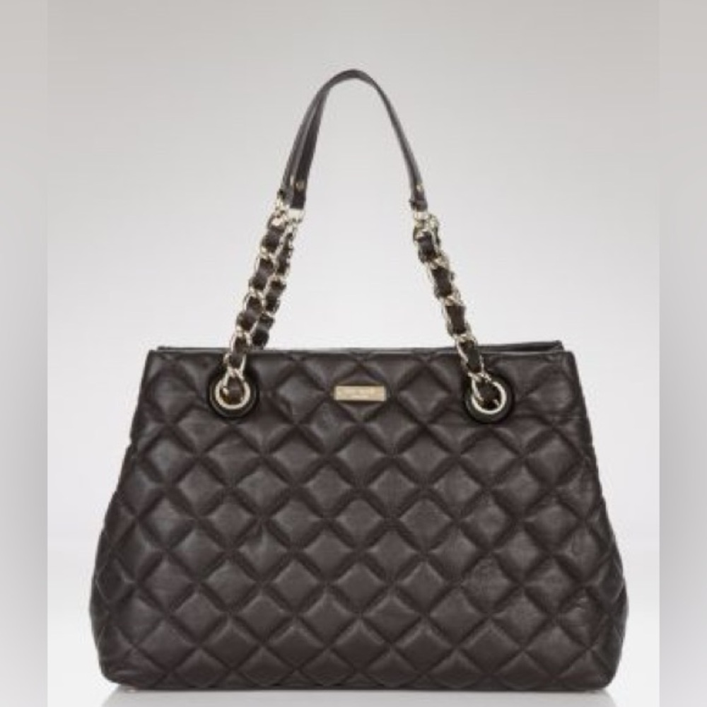 KATE SPADE QUILTED CHANEL GOLD COAST TOTE